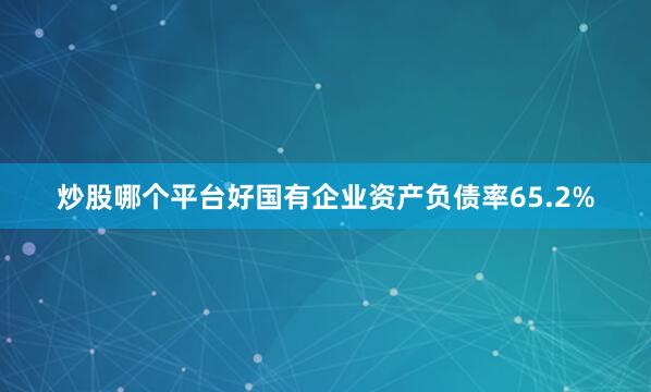 炒股哪个平台好国有企业资产负债率65.2%