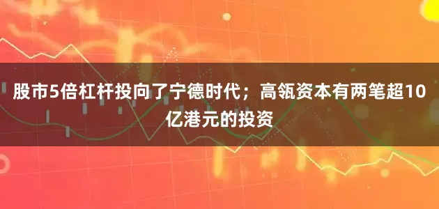 股市5倍杠杆投向了宁德时代；高瓴资本有两笔超10亿港元的投资