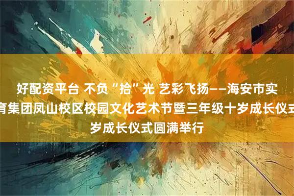 好配资平台 不负“拾”光 艺彩飞扬——海安市实验小学教育集团凤山校区校园文化艺术节暨三年级十岁成长仪式圆满举行